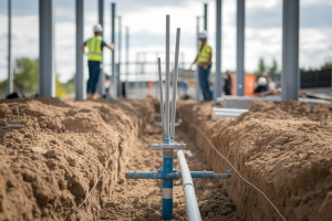 chantier-poteaux-tuyaux-tranchees
