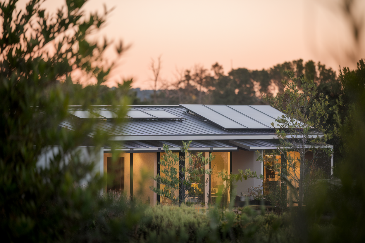 maison-moderne-ecologique-panneaux-solaires-vegetation