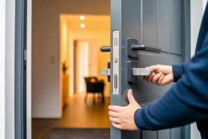 porte-entree-serrure-mains-flou