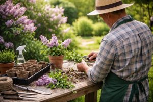 jardinier-boutures-lilas-outils-jardinage