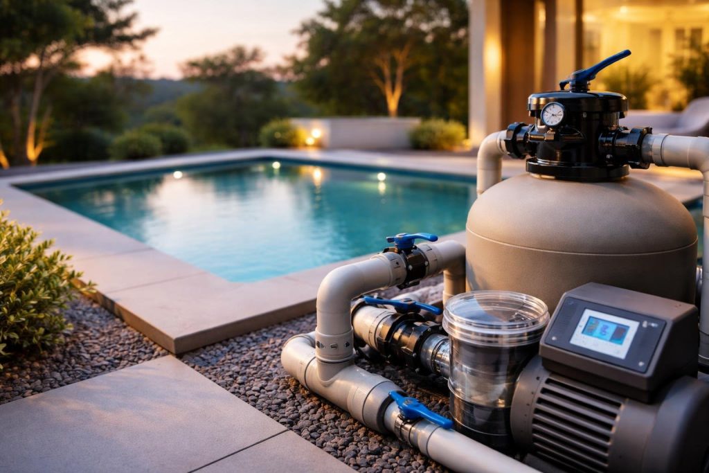 piscine-moderne-eclairage-reflets-detail-filtration