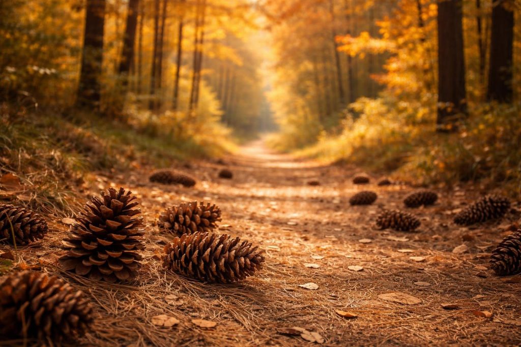chemin-foret-pommes-pin-automne