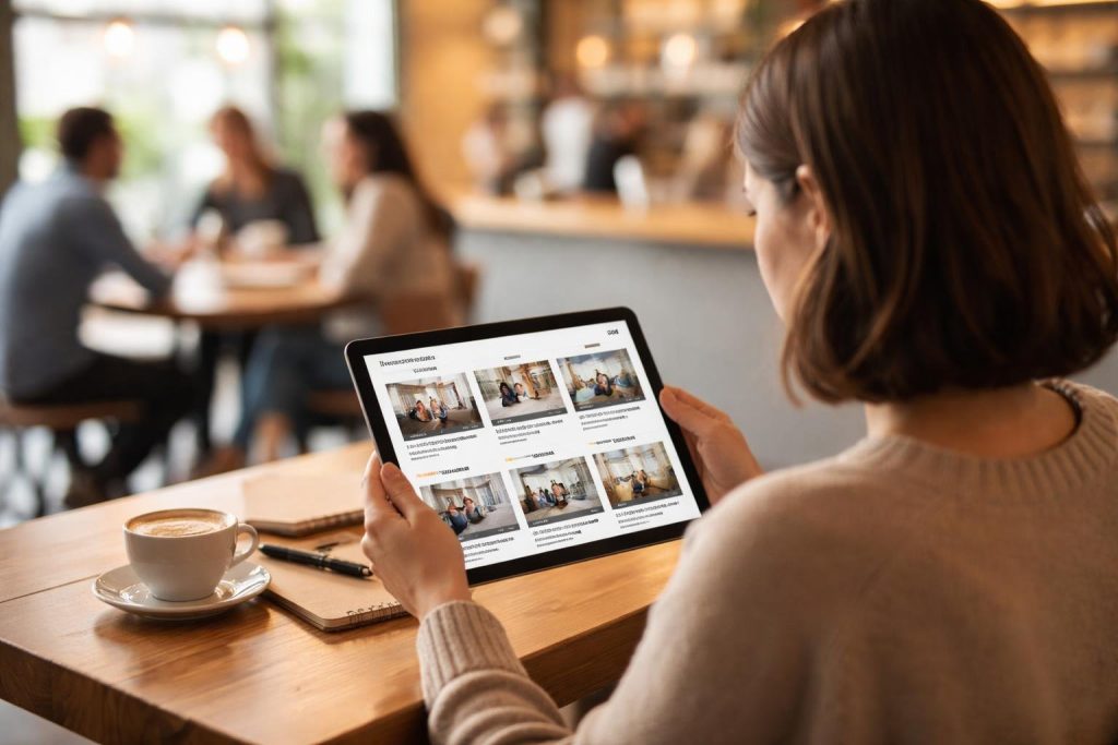 personne-tablette-cafe-moderne-lumineux