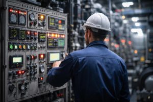 technicien-combinaison-equipement-electrique-centrale