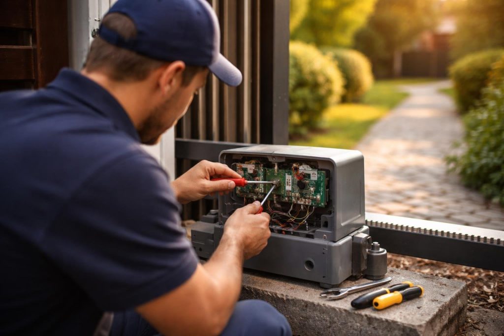 personne-moteur-portail-jardin